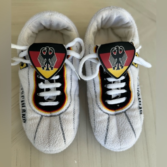 Deutschland Germany Futbol Soccer 
Vintage Sloffie Slipper Shoes Kids Size 1-3 - Picture 8 of 11